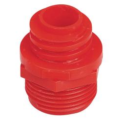 Schroefdraadadapter 3/4" - Hinnersdorff buiten - PP - rood