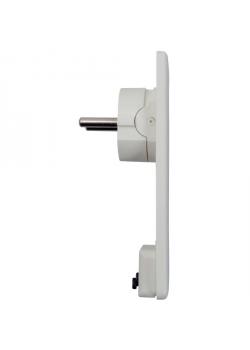 Kunststof stekker met aardingscontact - platte uitvoering - kabeldoorsnede van 0,75 tot 1,5 mm²
