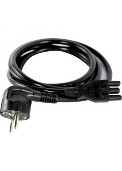 Cable de conexión a la red QNEQT - 1 x toma ST-3P, 250 V, 16 A - 1 x clavija acodada de contacto de puesta a tierra M06B - negro