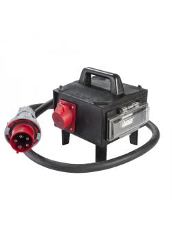 CEE-adapterbox - med CEE-stickpropp 63 A - med säkring - längd 2m
