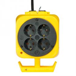 Pendulum-stroomverdeler - met 2 x 4 aardingsschakelaars 230 V, 16 A - kabellengte 5 m