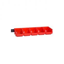 Stack spande sæt Profi Plus sæt C 2/6 - med 5 bokse og 1ner vægskinne - Udvendige mål (B x D x H) 510 x 165 x 75 mm