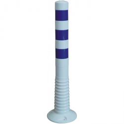 Słupek FlexipostBarrier - Ã 80 mm - wysokość 750 mm - elastyczny - TPE - kolor biały/niebieski