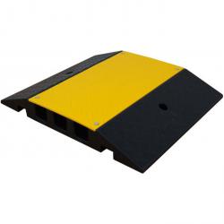 Kabelbrücke - Breite 490 mm - 3 Kabelkanäle - Farbe schwarz/gelb