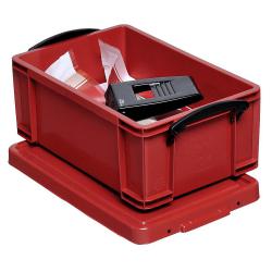 Opbevaringskasser - med låg - volumen 9-84 l - plastik - rød