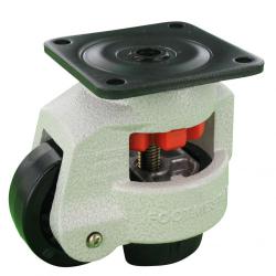 Kółko blokowane - Koło poliamidowe - Łożysko ślizgowe - ø koła 63 mm - Wysokość od 103 do 117 mm - Nośność 500 kg