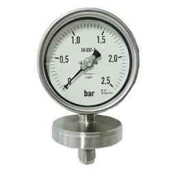Platenveermeter - Meetbereik -1 tot +2,5 bar - Chemische uitvoering - Type PLF-C-EV VA NG 80