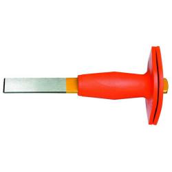 ciseau de fendage - ovale plat - avec protège-main de protection 108 UNI - longueur 240 mm - acier CrMoV7