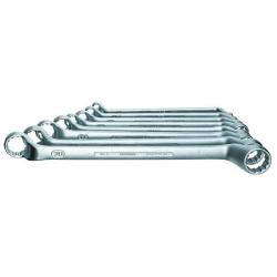 Juego de llaves de doble anillo - perfil UD - 6 a 22 mm - desplazamiento profundo - 8 piezas