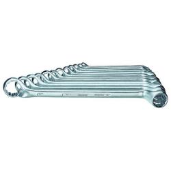 Juego de llaves de doble anillo - 12 piezas - desplazamiento profundo - perfil UD - 6 a 32 mm