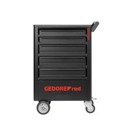 Carro de taller Gedore rojo - GEDWorker, 5 cajones - Dimensiones (An x Al x L) 462 x 963 x 685 mm