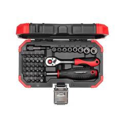 Juego de puntas Gedore rojo 1/4 '' - incl. destornillador de puntas, puntas etc., 40 piezas - precio por juego