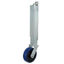 Poortrol met veer - polyurethaanwiel Rollpur® - glijlager - wiel-Ø 100 mm - bouwhoogte 400 mm - draagvermogen 70 kg