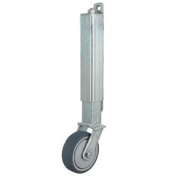 Poortrol met vering - thermoplastisch wiel - kogellager - wiel-Ø 100 mm - bouwhoogte 400 mm - draagvermogen 70 kg