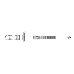 Poly-Bulb blindnagle - aluminium / stål 4,8 x 11 - VE 500 stk.