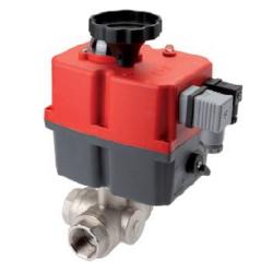 Válvula de bola - Latón niquelado - Actuador eléctrico - Paso en T (T3) - Rosca interior G 1/4" a G 2" - DN 10 a 40 - PN 0 a 40