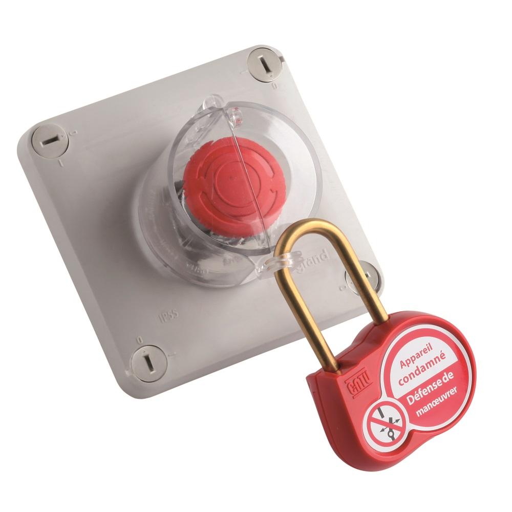 10 Couvercles De Protection Pour Boutons D'arrêt D'urgence - Ouverture 16 Mm - Plastique Noir - Pour équipements Industriels