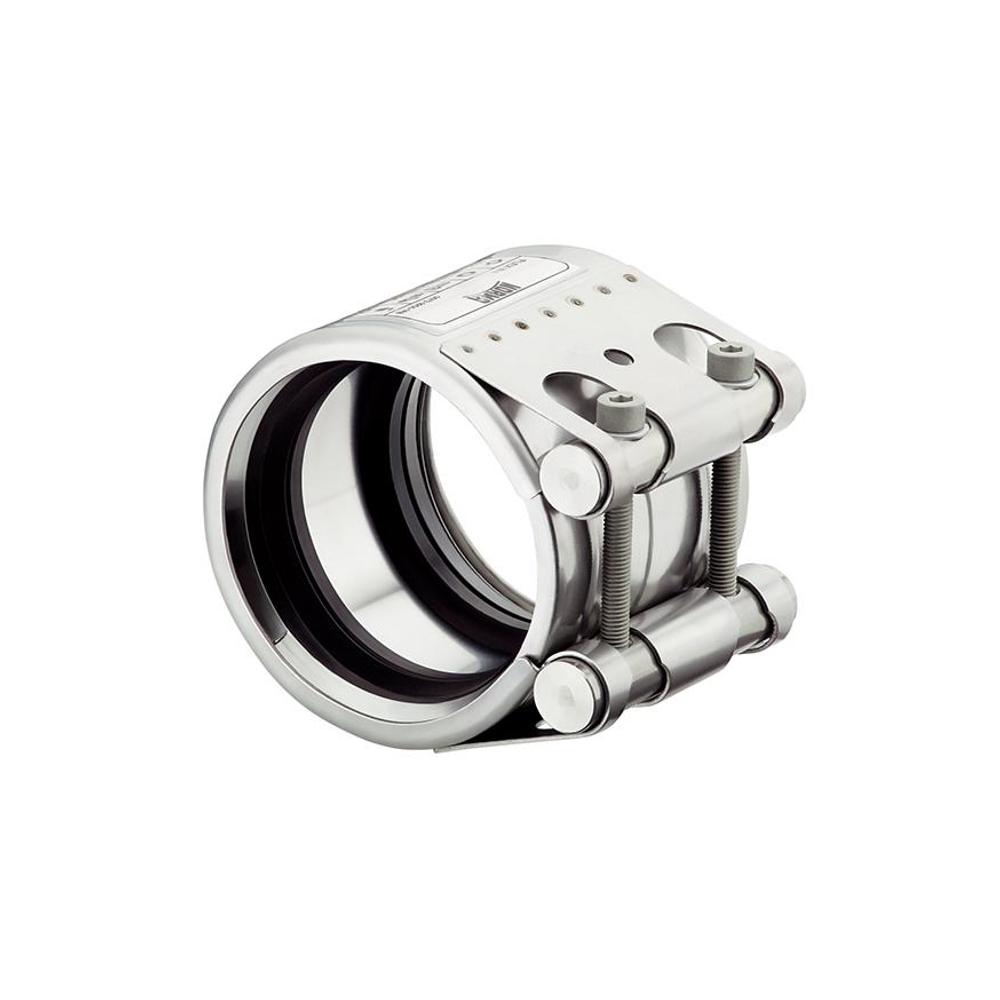 Złączka rurowa FLEX E - W5 i NBR - Zakres mocowania - Ø 26,4 do 170,1 mm - Szerokość rury 26,9 do 168,3 mm - Cena za sztukę
