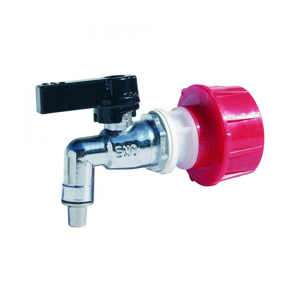 GrafÂ® utløpskran - messing - for plasttrommer - tilkoblingstråd G 1/2 "til G 3/4"