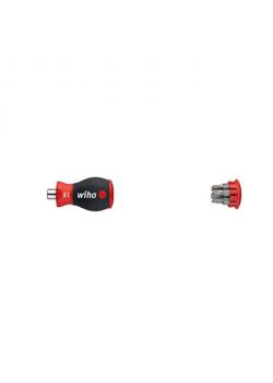 Skrutrekker med bitmagasin - Stubby - Series SB 3801 03 - 1/4 inch - magnetisk - 6 bits inkludert