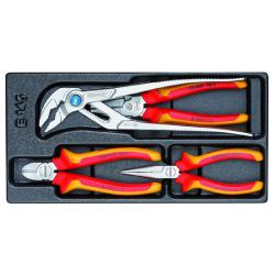 Assortimento pinze VDE - in 1/3 modulo ES - 4 parti