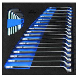 Ring-steeksleutelset - in 1/1 Check-Tool-module - SW 6 tot 22 mm