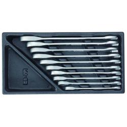 Set di chiavi combinate - con cricchetto ad anello - in modulo 1/3 ES - 8-19 mm - acciaio CV