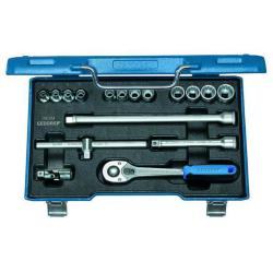 Steeksleutelset - 3/8" - 17-delig - 6 tot 19 mm
