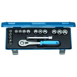 Steeksleutelset - 3/8" - 16-delig - UD 6 tot 19 mm
