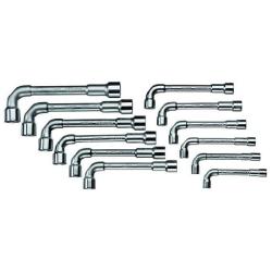 Dubbele steeksleutelset - 12-delig - massieve uitvoering - SW 8 tot 19 mm