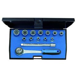 Bussole 1/4 "- 14 parti - profilo UD - 4 a 13 mm
