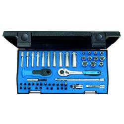 Steeksleutelset 1/4" - 49-delig - profielen UD-IN-IS-PH-PZ-TX-XZN