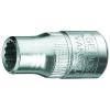 Socket 1/4 "- UD profil - SW 3/16 til 9/16 inch - 25 mm lang