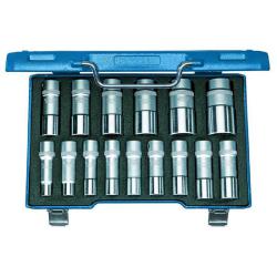 Steeksleutelset - 1/2″ - 15-delig - 12-kant UD-profiel  10 tot 32 mm