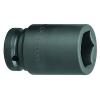 Krachtmoersleutelinzetstuk - aandrijving 1″ - 6-kant - 100 mm lang - SW 22 tot 46 mm