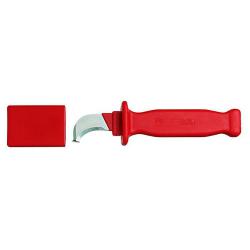 VDE Couteau pour câble avec lame à crochet - isolé jusqu'à 1000 V - Longueur de lame 40 mm