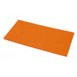 Utskifting rivjernplate - svampgummi - dimensjoner 280 x 140 mm - tykkelse 10 til 20 mm - rød