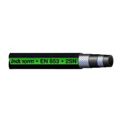 Flettet slange 2SN - gummi - DN 5 til 51 - maks. Udvendige Ø 14,1 til 68,6 mm - PN 80 til 415 - pris pr. Rulle / meter
