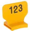 Bloque numérico vertical - para marcar en el cuello - amarillo - series numéricas 1 pulgada a 276-300 - PU - 25 unidades - Precio por unidad de embalaje