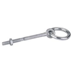 Stangring med gevindskrue - galvaniseret metal - ringtykkelse 10 til 12 mm - længde 80 til 120 mm - enhed 2 stk - pris pr.