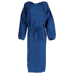 Delantal de ordeño y lavado - con mangas - talla M - largo 125 cm - ancho 135 cm - azul