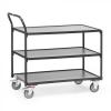 Tischwagen - Schraubkonstruktion - 3 Ebenen - 2 Lenk- und 2 Bockrollen - Tragkraft 300 kg - Ladefläche 850x500 oder 1000x600 mm