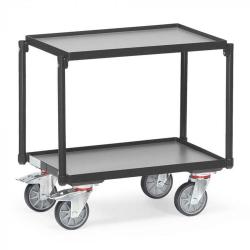 Rouleur à plateaux - 2 plateaux avec rebord - 4 roulettes pivotantes - charge max. 250 kg - plateau 605 x 405 mm