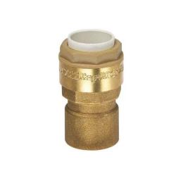 Rechte aansluiting 610 - messing - binnenschroefdraad - 12 x 3/8" tot 28 x 1" - PN tot 20 bar - prijs per stuk