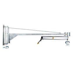 Schwenkarm SAKR - Stahlblechprofil - 180° drehbar - Zugbelastung 200 N - Auslegerlänge 3,6 bis 5,6 m