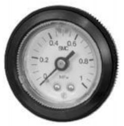 SMC G46E Pressure Gauge &ndash; oil-free/copper-free external parts &ndash; with limit value indicator &ndash; external &Oslash; 42 mm &ndash; pressure range 0.4 to 1.0 MPa &ndash; price per unit