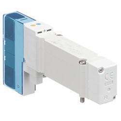 &Eacute;lectrovanne SMC &agrave; 5/3 ou 5/2 voies JSY500 - avec tiroir &agrave; &eacute;tanch&eacute;it&eacute; souple - C&acirc;blage interne - Avec indicateur de fonctionnement - 24 V CC