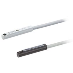 Interruttore a lamella SMC A93 - Montaggio diretto - con indicatore di funzionamento - Cavo integrato assiale - Lunghezza del cavo da 0,5 a 5 m