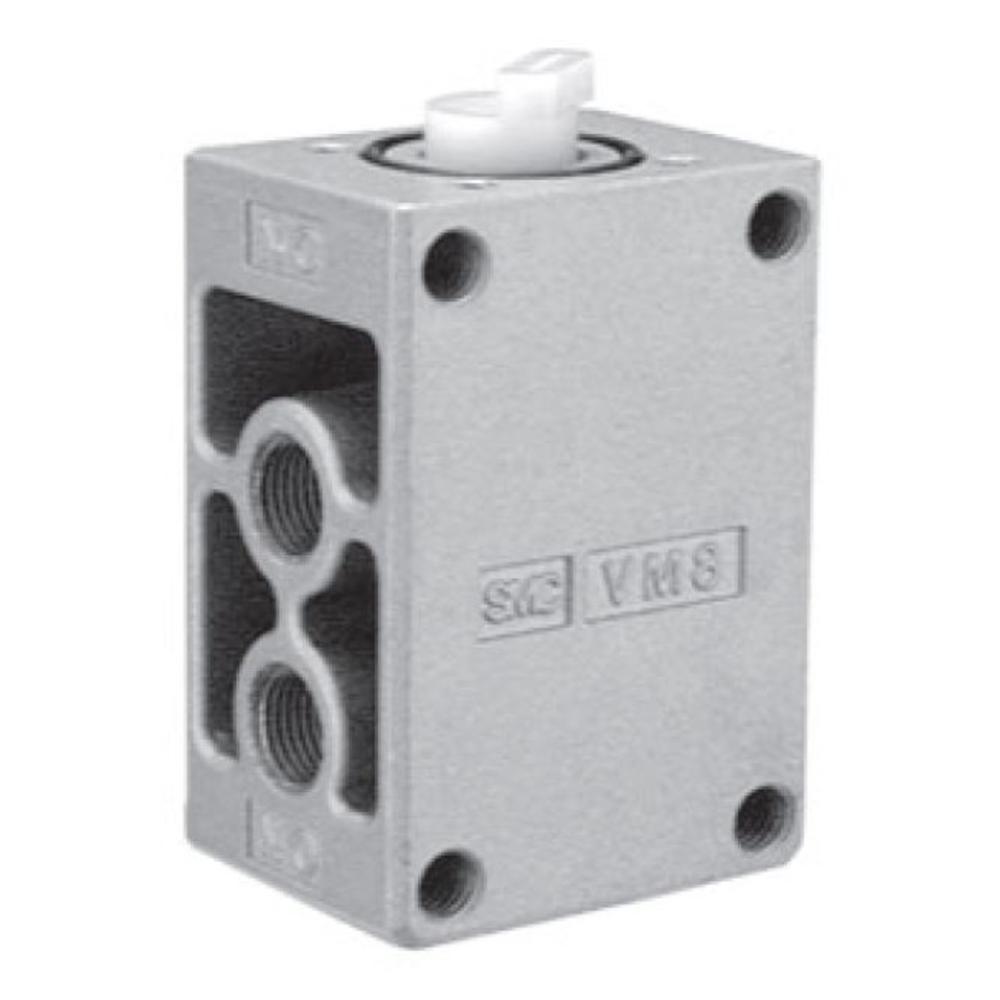 SMC Mechanisches 3-Wege-Ventil EVM830 - Anschluss G 1/8" - bis 10 bar - 6 mm&sup2; - Preis per St&uuml;ck