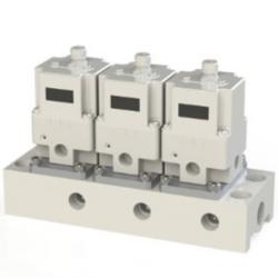Plaque de raccordement multiple SMC IITV20 - Pour r&eacute;gulateurs &eacute;lectropneumatiques - 2 &agrave; 8 stations - Prix &agrave; l'unit&eacute;